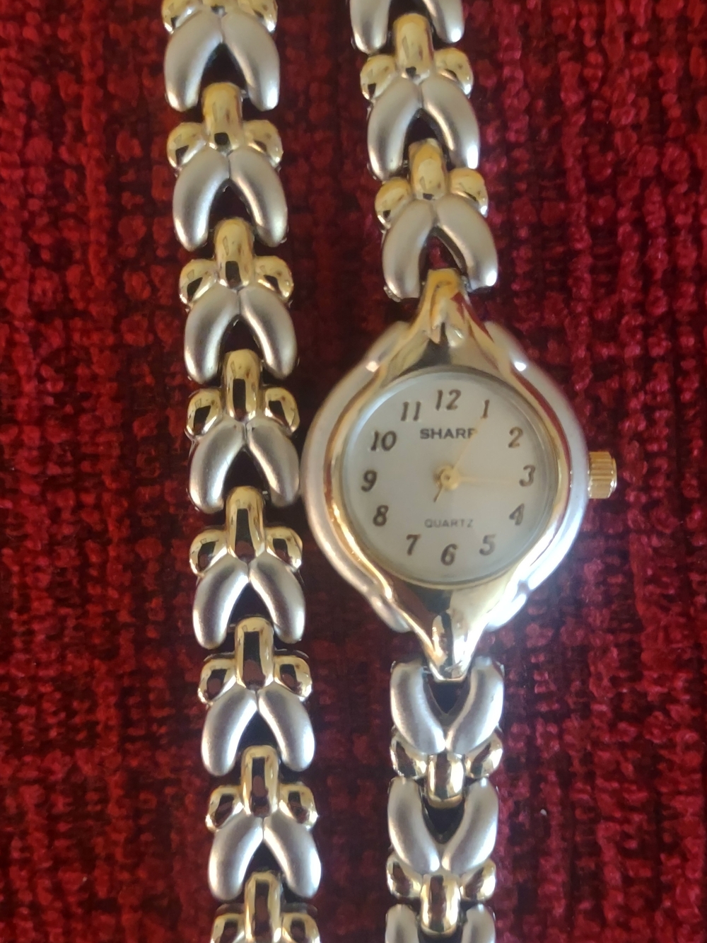 SHARP Two-Tone Gold & Silver Bracelet Watch for Women